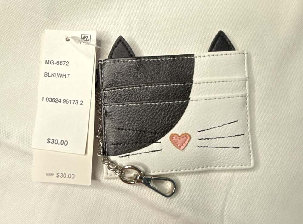 Madden Girl Cat Face Card Holder Wallet
